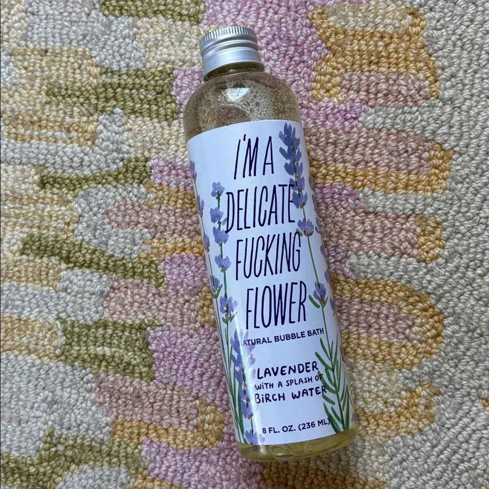 Blue Q I’m a Delicate F’ing Flower Natural Bubble Bath Lavender Birch Water NWT